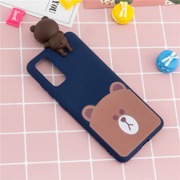 3D Animal Doll Decor Printing TPU Shell for Samsung Galaxy A51 - Brown Bear-6