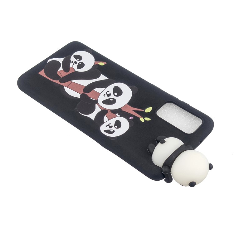 3D Doll Decor Patterned TPU Cell Phone Case for Samsung Galaxy A71 - Three Pandas-5