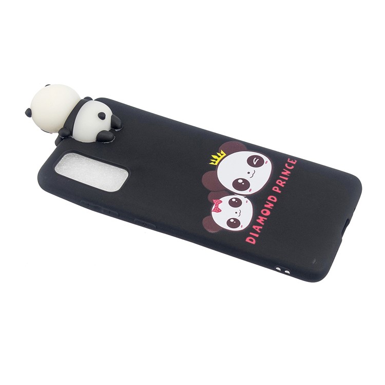 3D Doll Decor Patterned TPU Cell Phone Case for Samsung Galaxy A71 - Two Pandas-4