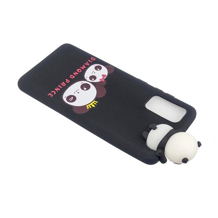 3D Doll Decor Patterned TPU Cell Phone Case for Samsung Galaxy A71 - Two Pandas-5