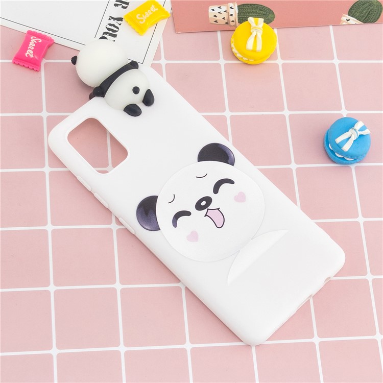 3D Doll Decor Patterned TPU Cell Phone Case for Samsung Galaxy A71 - Shy Panda-6
