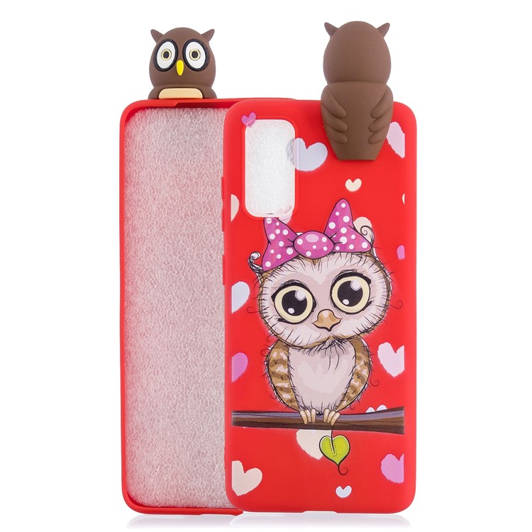 3D Doll Decor Patterned TPU Cell Phone Case for Samsung Galaxy A71 - Owl-1