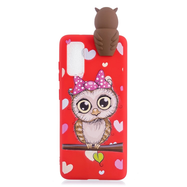 3D Doll Decor Patterned TPU Cell Phone Case for Samsung Galaxy A71 - Owl-2