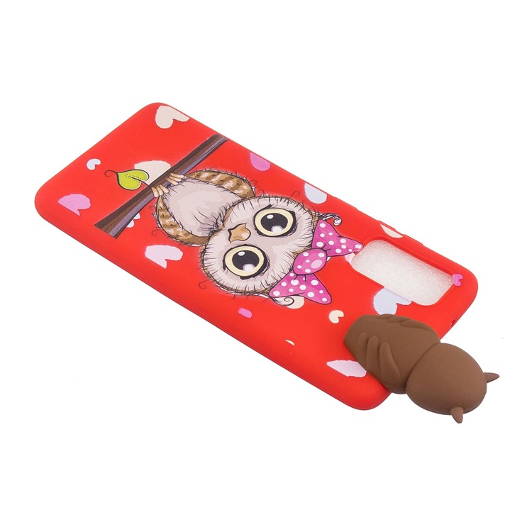3D Doll Decor Patterned TPU Cell Phone Case for Samsung Galaxy A71 - Owl-5