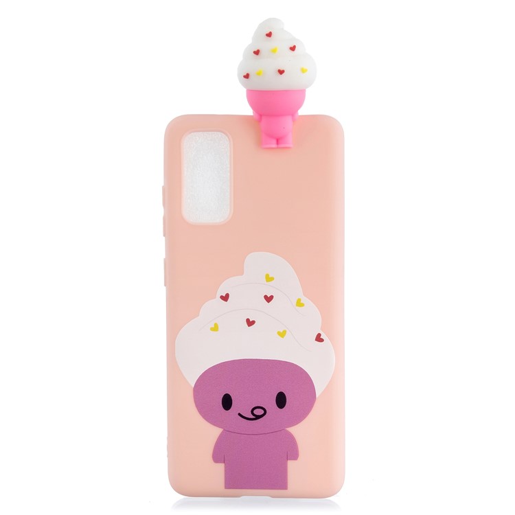 3D Decoração de Boneca Palavilizada Capa de Celular TPU Para Samsung Galaxy A71 - Sorvete-2