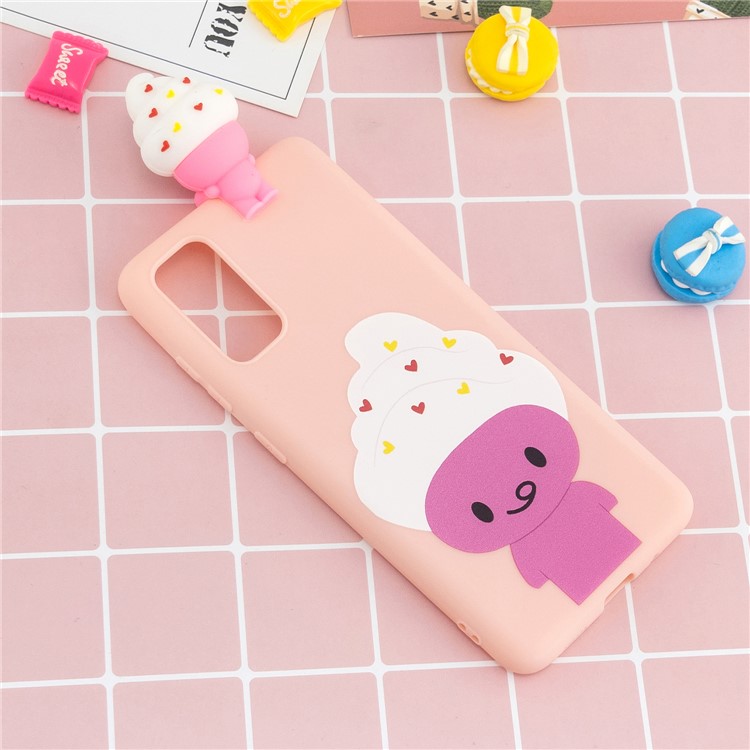 3D Decoração de Boneca Palavilizada Capa de Celular TPU Para Samsung Galaxy A71 - Sorvete-6