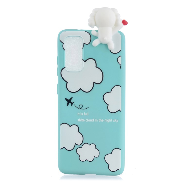 3D Doll Decor Patterned TPU Cell Phone Case for Samsung Galaxy A71 - Cloud-2