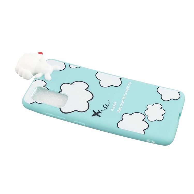 3D Doll Decor Patterned TPU Cell Phone Case for Samsung Galaxy A71 - Cloud-4