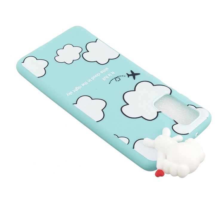3D Doll Decor Patterned TPU Cell Phone Case for Samsung Galaxy A71 - Cloud-5
