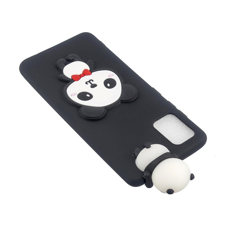 Custodia in Silicone TPU da Stampa a Motivi 3D Per Samsung Galaxy A71 - Panda Timida