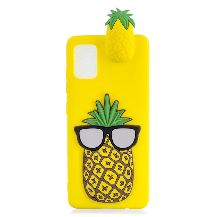 3D Patterned Printing TPU Silicone Case for Samsung Galaxy A71 - Pineapple-2