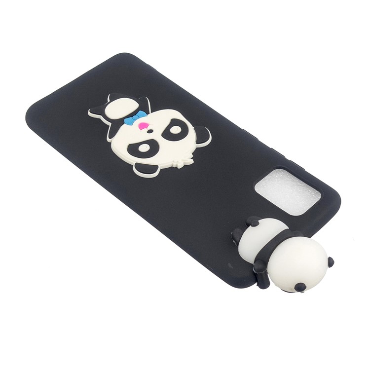 3D Doll Decor Soft TPU Phone Cover for Samsung Galaxy S20 - Smile Panda-5