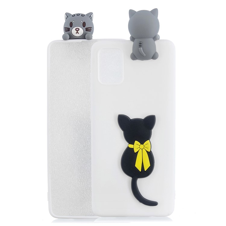 3D Doll Decor Soft TPU Phone Cover for Samsung Galaxy S20 - Cat-1
