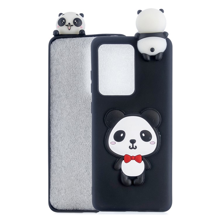 3D Doll Decor Soft TPU Phone Cover for Samsung Galaxy S20 Ultra - Panda-1