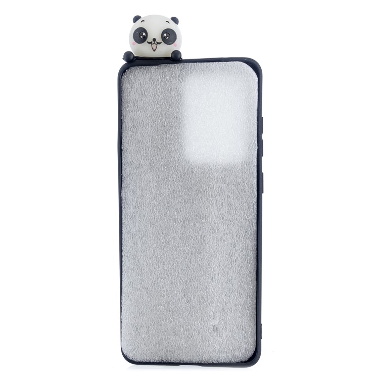 3D Doll Decor Soft TPU Phone Cover for Samsung Galaxy S20 Ultra - Smile Panda-3