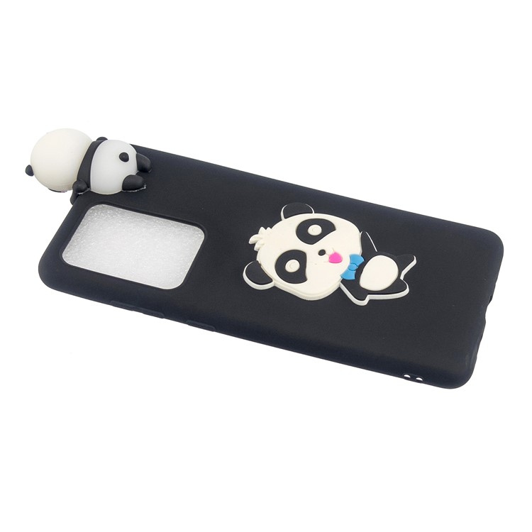 3D Doll Decor Soft TPU Phone Cover for Samsung Galaxy S20 Ultra - Smile Panda-4