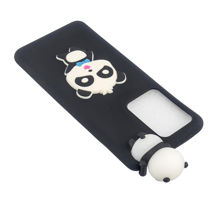 3D Doll Decor Soft TPU Phone Cover for Samsung Galaxy S20 Ultra - Smile Panda-5