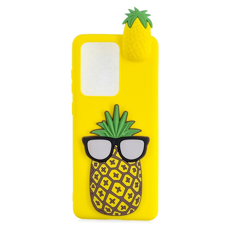 3D Doll Decor Soft TPU Phone Cover for Samsung Galaxy S20 Ultra - Pineapple-2