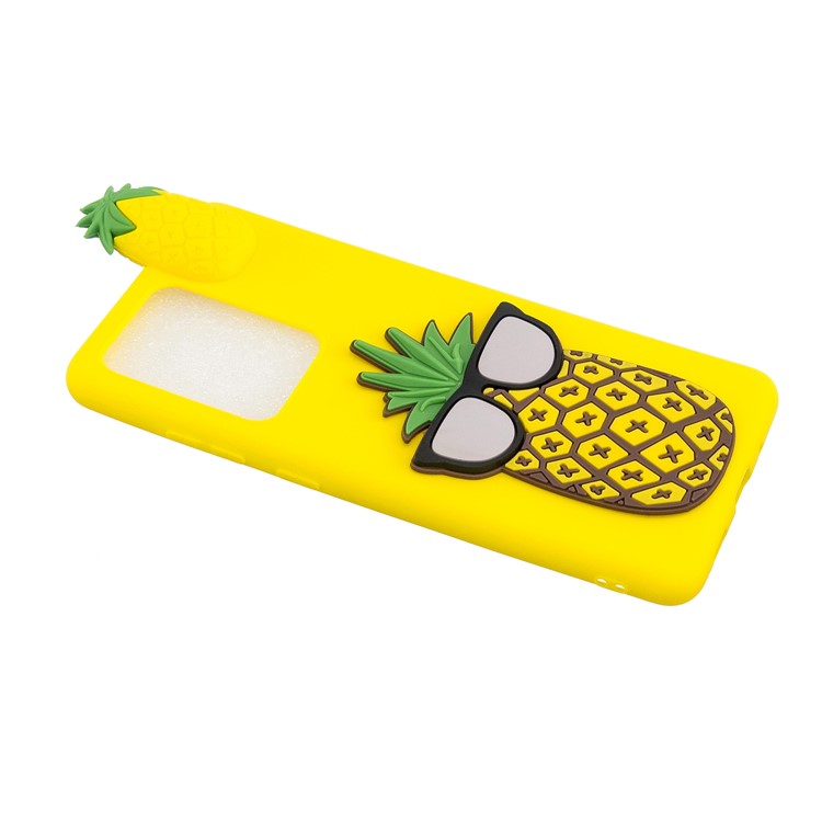 3D Doll Decor Soft TPU Phone Cover for Samsung Galaxy S20 Ultra - Pineapple-4