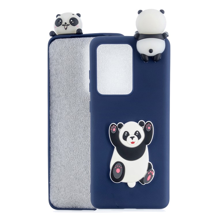 3D Doll Decor Soft TPU Phone Cover for Samsung Galaxy S20 Ultra - Big Panda-1