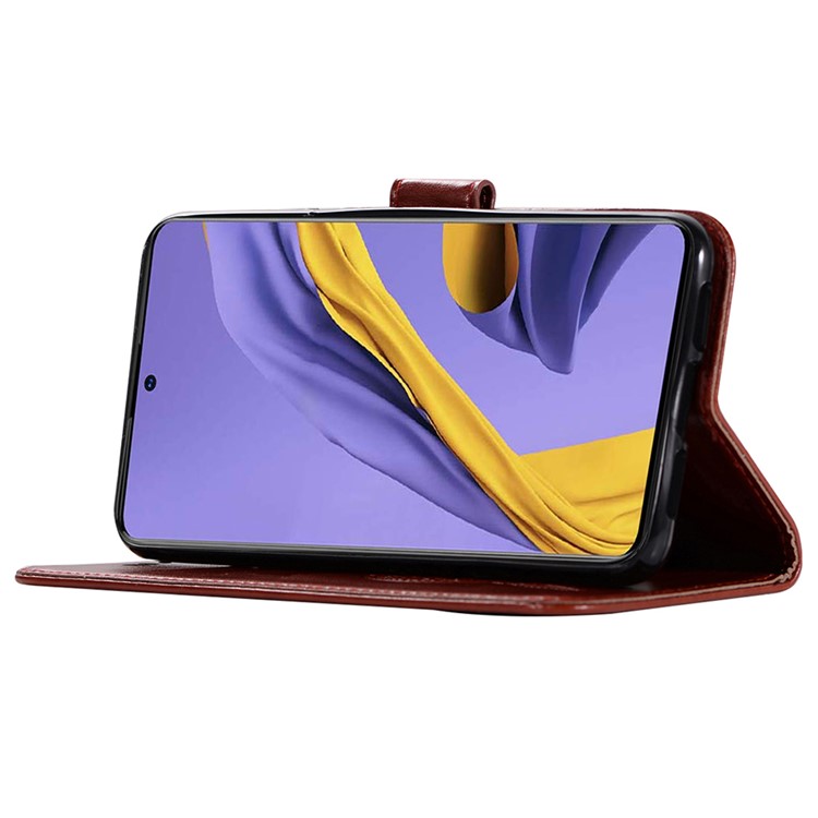 Custodia Per il Portafoglio in Pelle di Catcher da Sogno da Sogno Impresso Per Samsung Galaxy A51 - Marrone-8