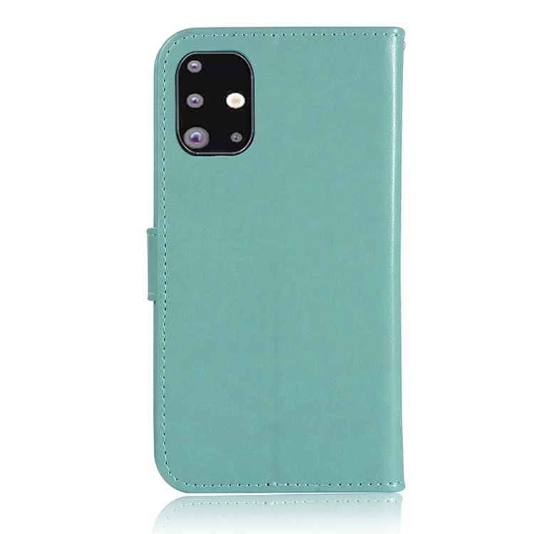 Imprinted Dream Catcher Owl Leather Wallet Case for Samsung Galaxy A51 - Gold-12