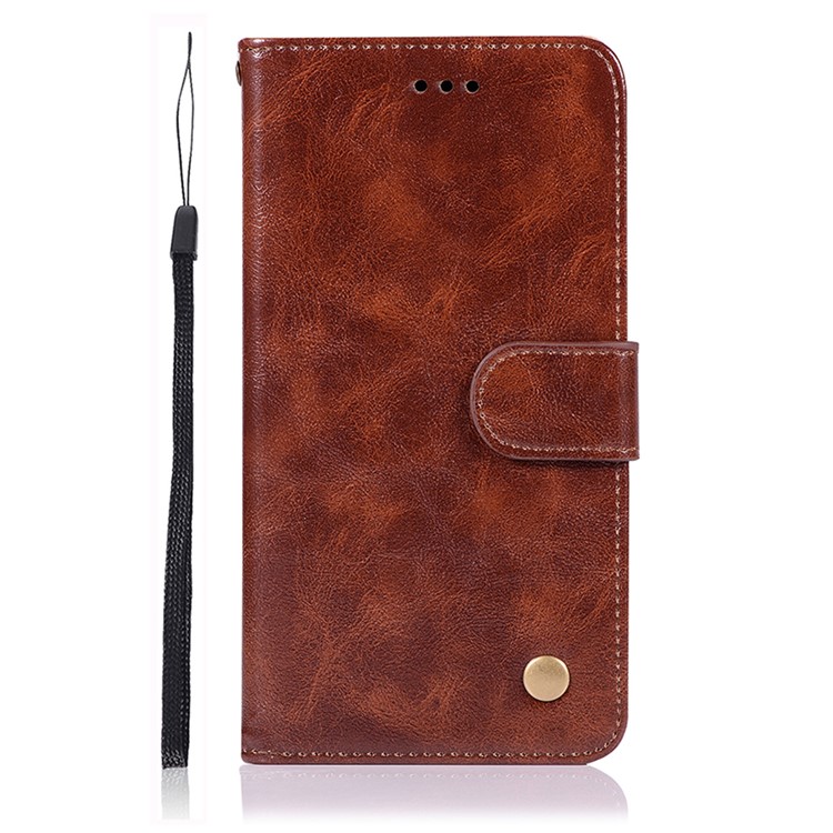 Premium Vintage Leather Wallet Case for Samsung Galaxy A51 - Coffee-6