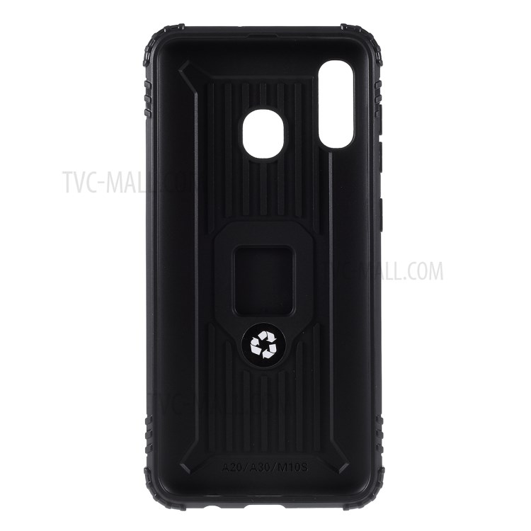 Finger Ring Kickstand TPU Protective Phone Shell for Samsung Galaxy A30/A20 - Black-2