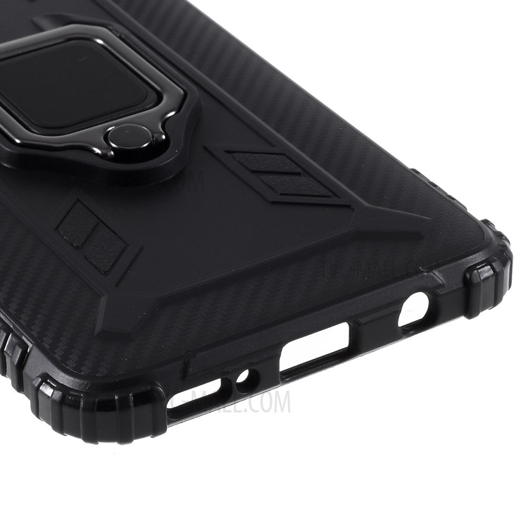 Finger Ring Kickstand TPU Protective Phone Shell for Samsung Galaxy A30/A20 - Black-4