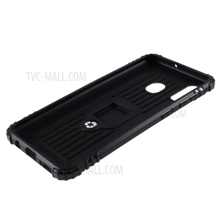 Finger Ring Kickstand TPU Protective Phone Shell for Samsung Galaxy A30/A20 - Black-7