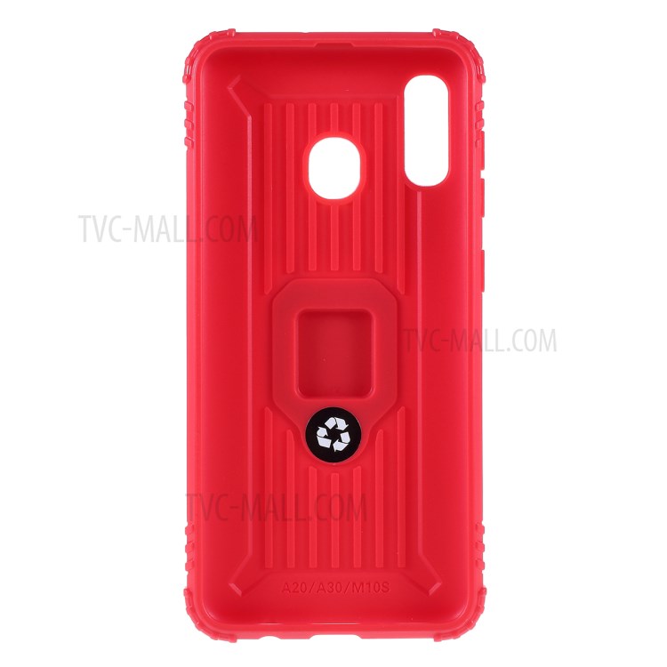 Finger Ring Kickstand TPU Protective Phone Shell for Samsung Galaxy A30/A20 - Red-3