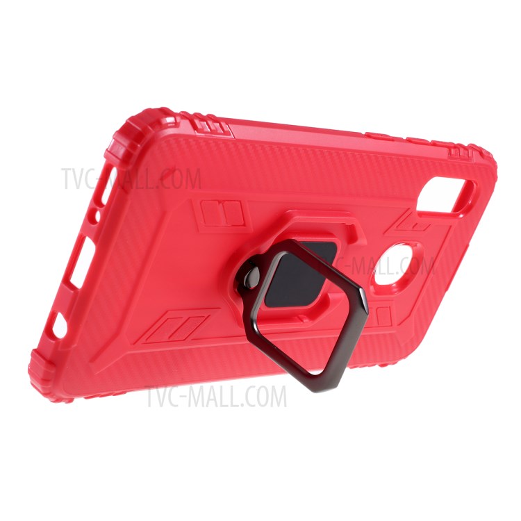 Finger Ring Kickstand TPU Protective Phone Shell for Samsung Galaxy A30/A20 - Red-5