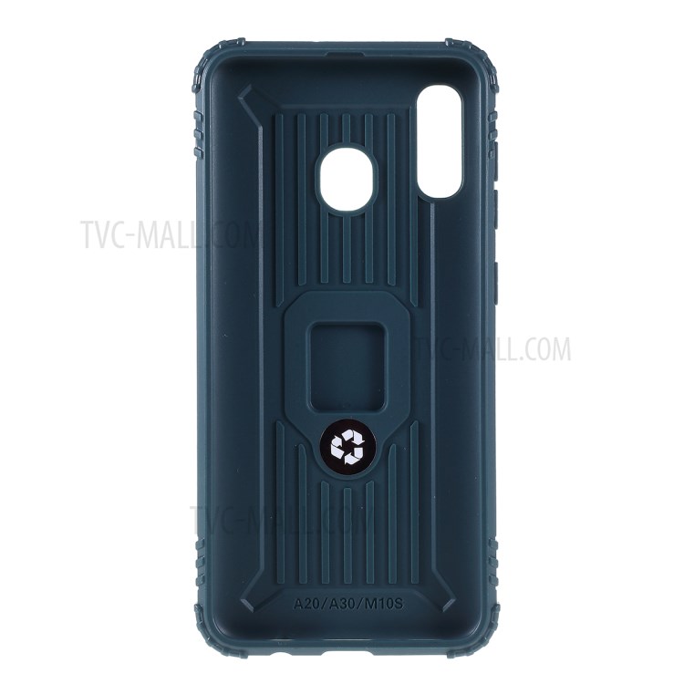 Finger Ring Kickstand TPU Protective Phone Shell for Samsung Galaxy A30/A20 - Green-3