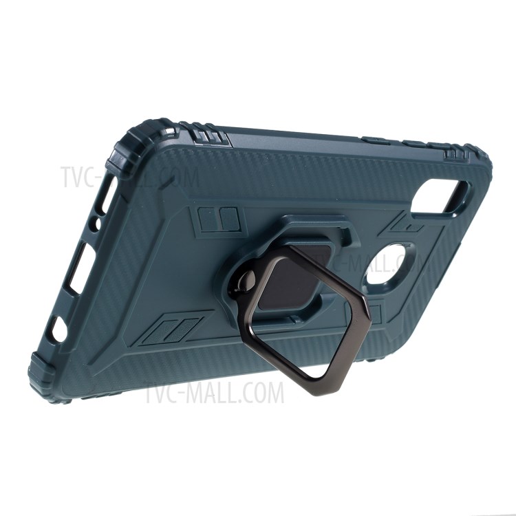 Finger Ring Kickstand TPU Protective Phone Shell for Samsung Galaxy A30/A20 - Green-5