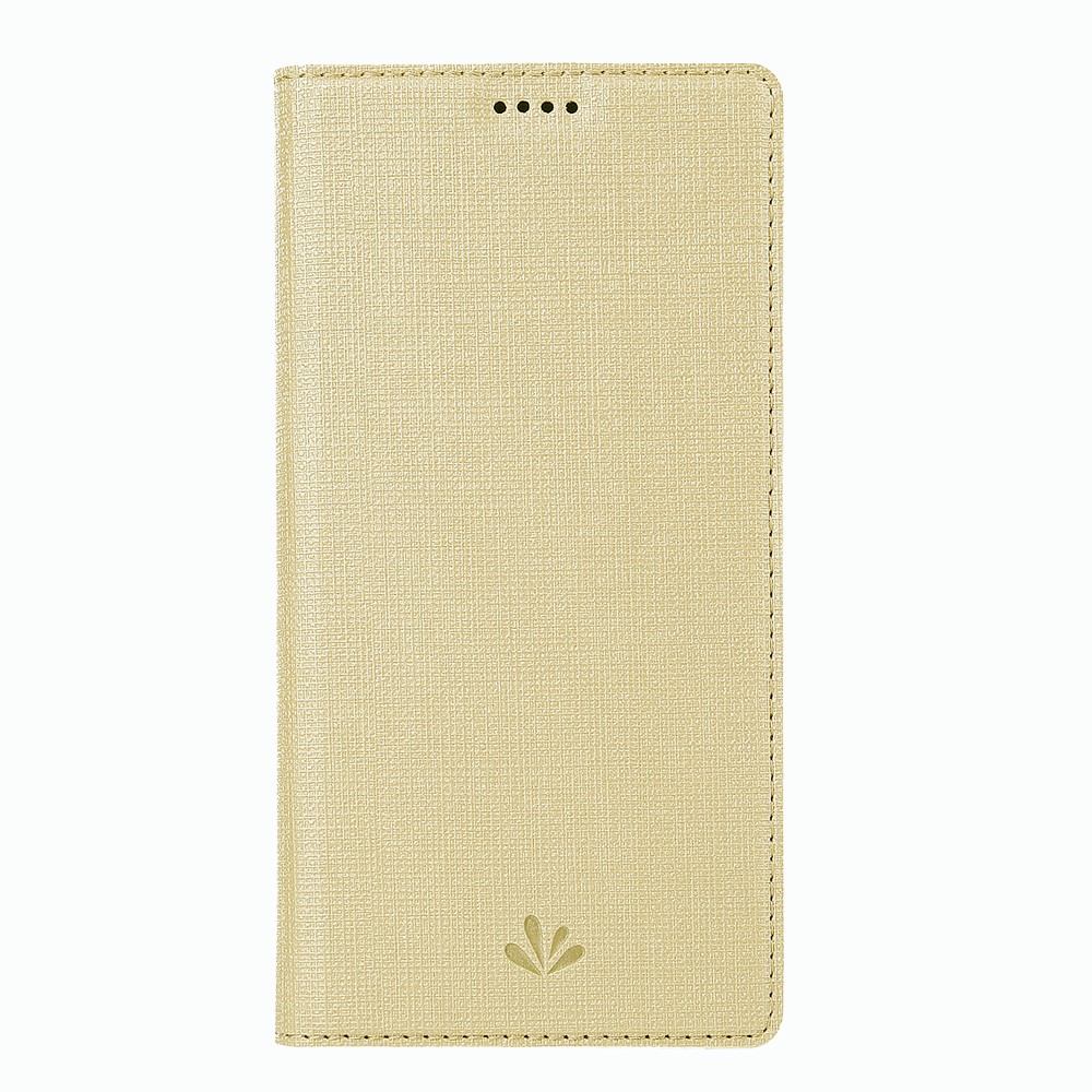 VILI DMX Cross Skin Stand Leather Card Holder Case for Samsung Galaxy A71 - Gold-2
