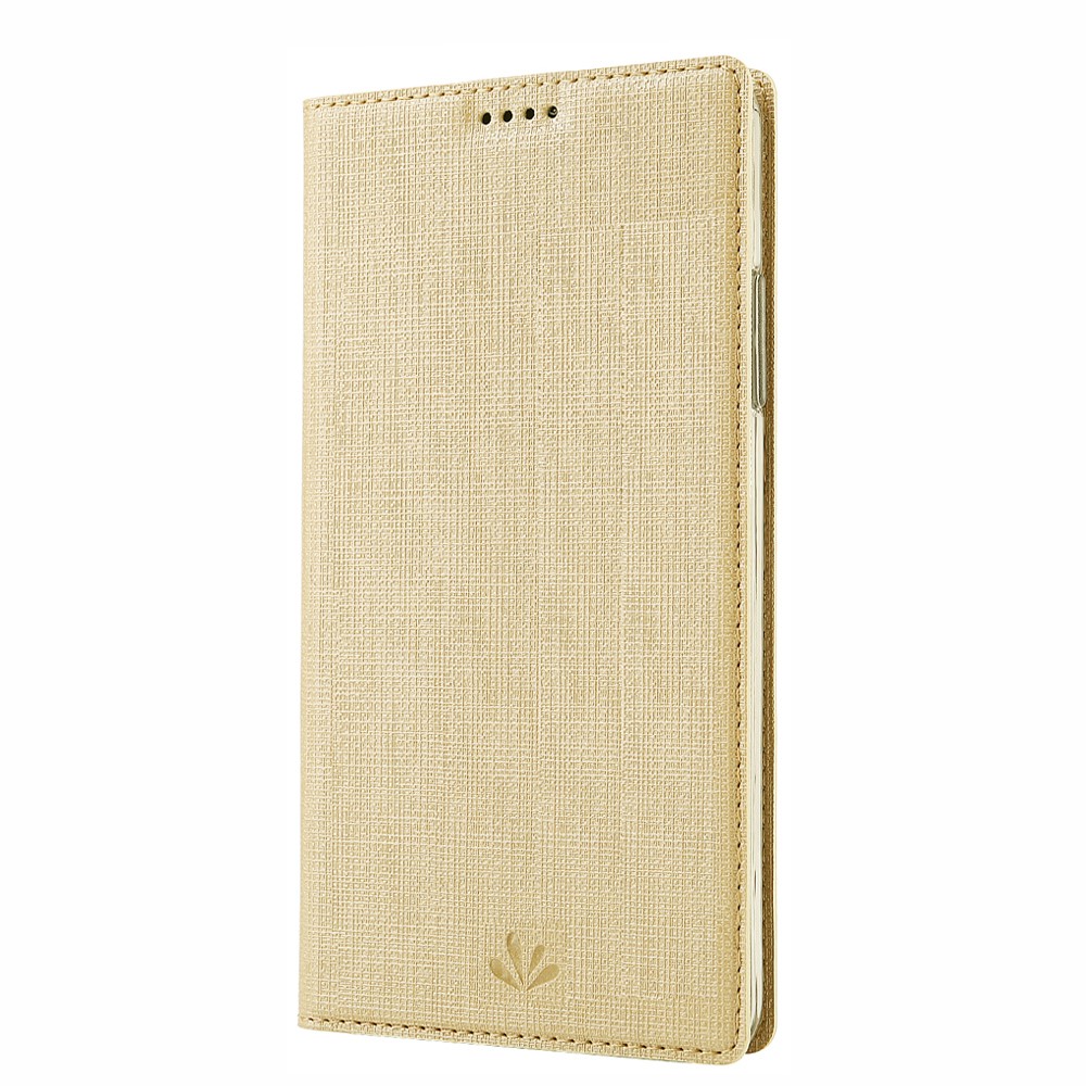VILI DMX Cross Texture Leather Case with Card Holder for Samsung Galaxy A51 - Gold-3
