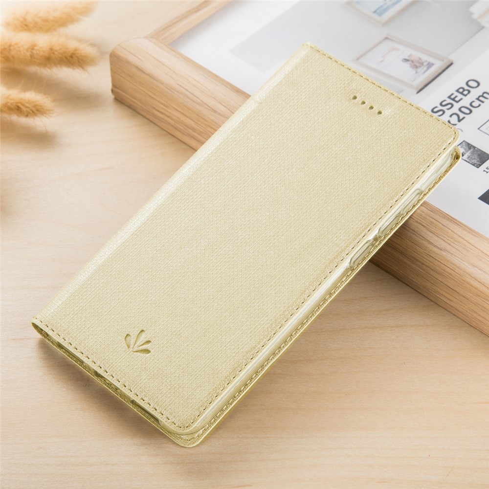VILI DMX Cross Texture Leather Case with Card Holder for Samsung Galaxy A51 - Gold-8