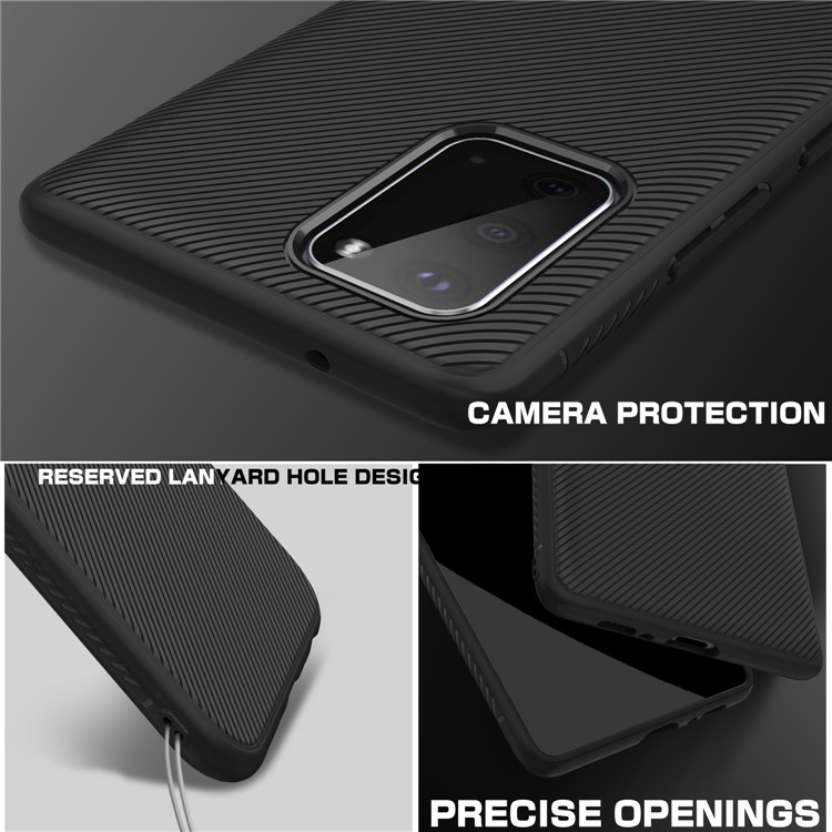 LENUO Twill Texture TPU Case for Samsung Galaxy S20/S11e - Black-4