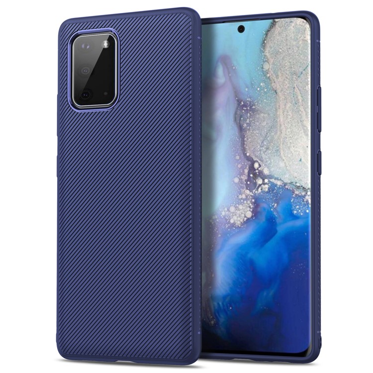 LENUO Twill Texture TPU Case for Samsung Galaxy S20 - Blue-2