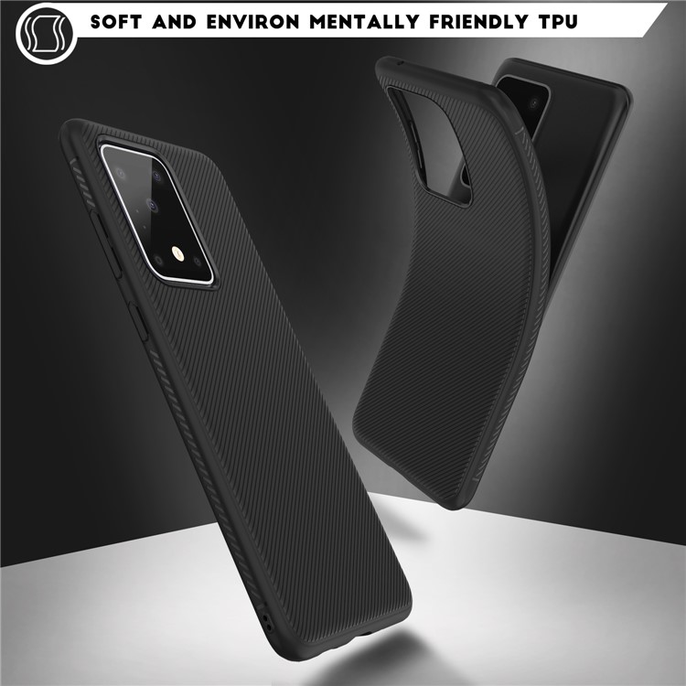 LENUO Twill Surface TPU Protective Cover for Samsung Galaxy S11 Plus/S20 Ultra - Black-3