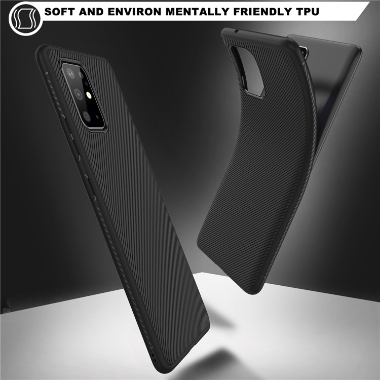 LENUO Twill Texture TPU Case for Samsung Galaxy S20 Plus - Black-3
