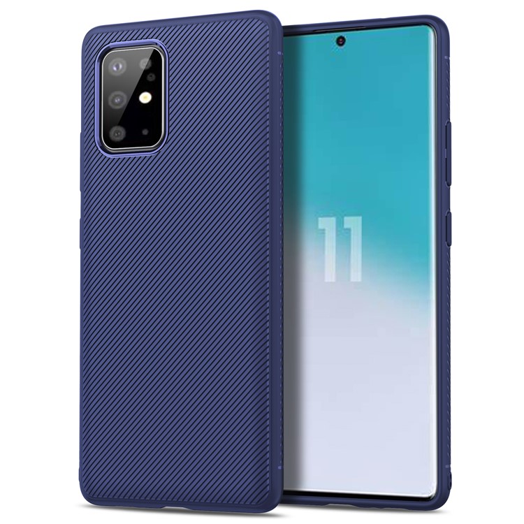 LENUO Twill Texture TPU Case for Samsung Galaxy S20 Plus - Blue-2