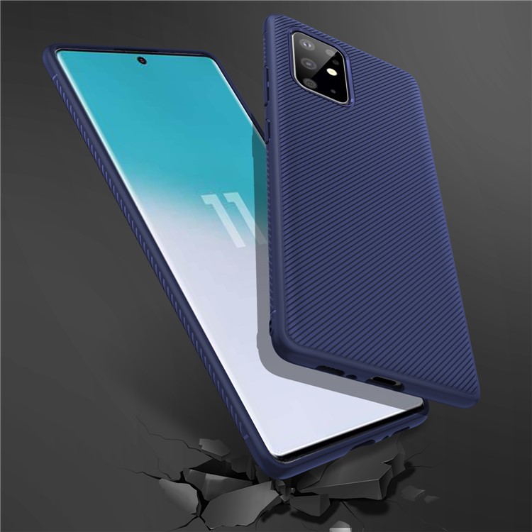LENUO Twill Texture TPU Case for Samsung Galaxy S20 Plus - Blue-6