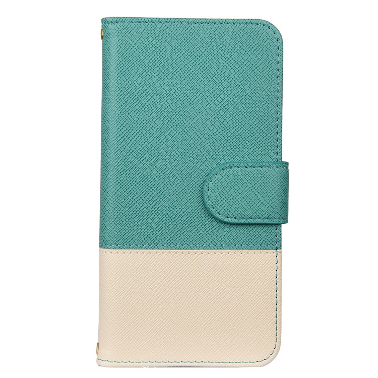 Hit Color Cross Texture Leather Wallet Stand Phone Cover for Samsung Galaxy A51 - Green-2