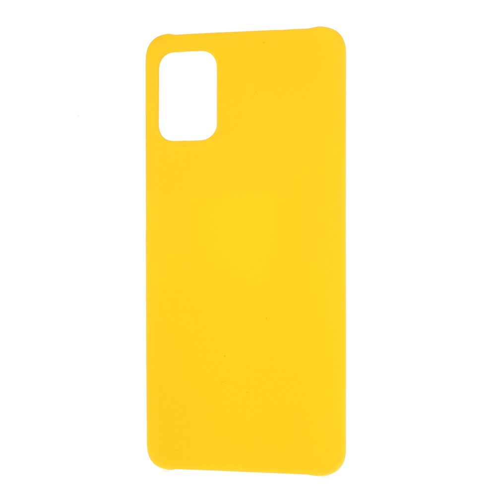 Rubberized Hard PC Case for Samsung Galaxy A51 - Yellow-2