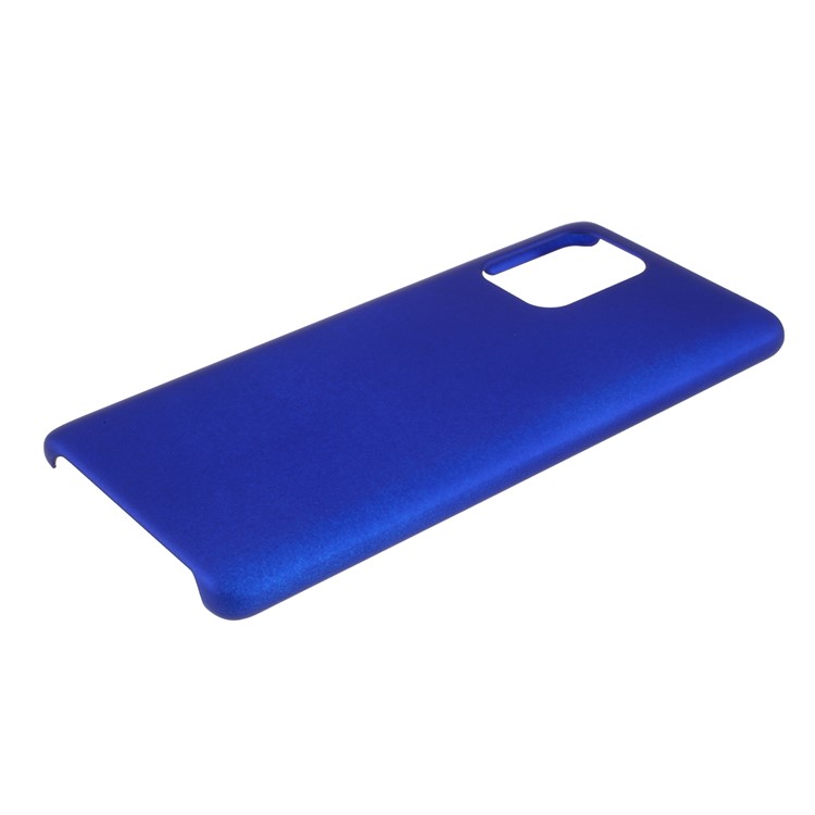 Étui de Téléphone Mobile en Plastique Caoutchouté Pour Samsung Galaxy A81 / Note 10 Lite - Bleu Foncé-4