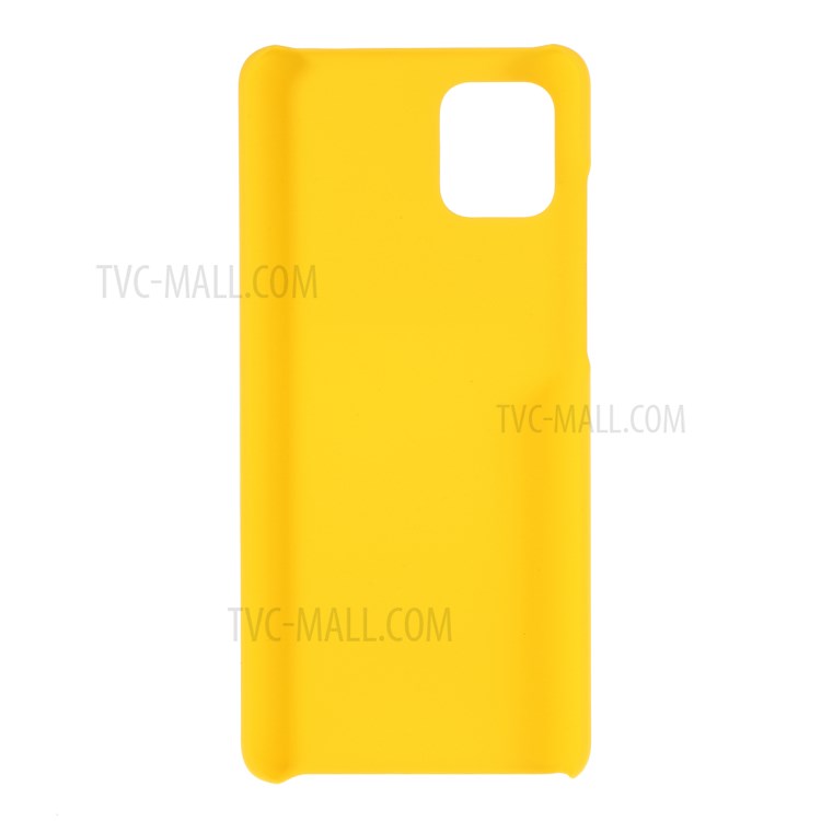 Rubberized Hard PC Case for Samsung Galaxy A71 - Yellow-3