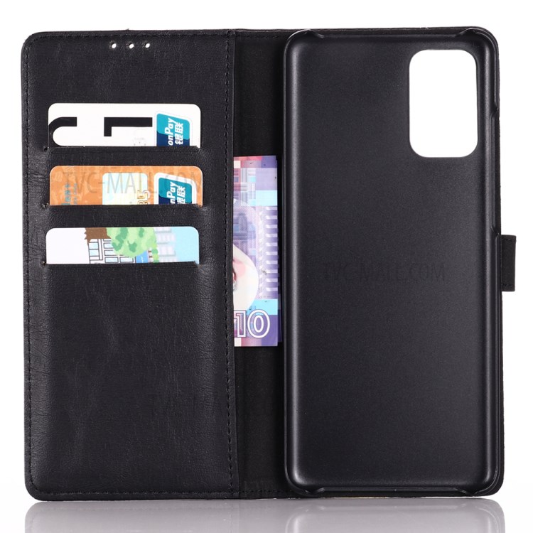 Retro Com Suporte Capa De Couro Carteira Para Samsung Galaxy S20 Mais / S11 - Preto-4