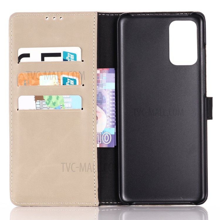Retro with Stand Wallet Leather Cover for Samsung Galaxy S20 Plus - Grey-3