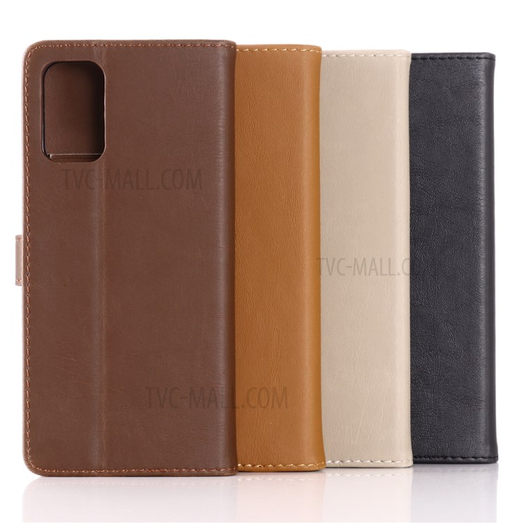 Retro Style Stand Wallet Leather Phone Cover for Samsung Galaxy S20 Plus-6
